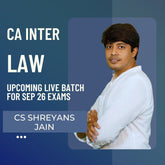 CA Inter Law Sep 26 Exams | by CS Shreyans Jain |  Live Regular Batch